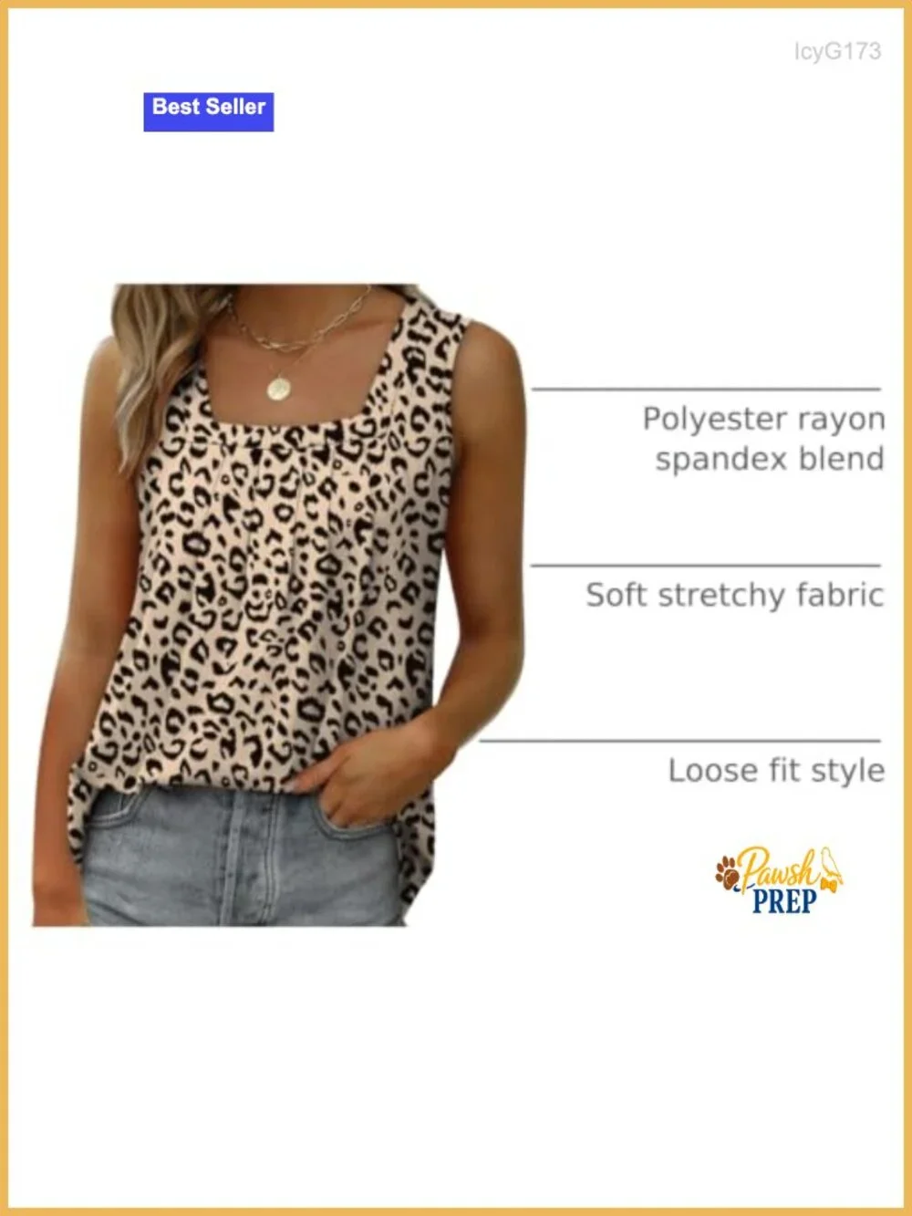 Loose Fit Pleated Square Neck Tank Top Sleeveless Curved Hem Flowy